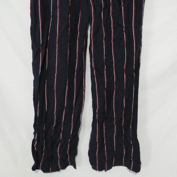 H&M - Divided | size 2 | Navy Pants With Red and White Stripes | Elastic Waist - Picture 14 of 16
